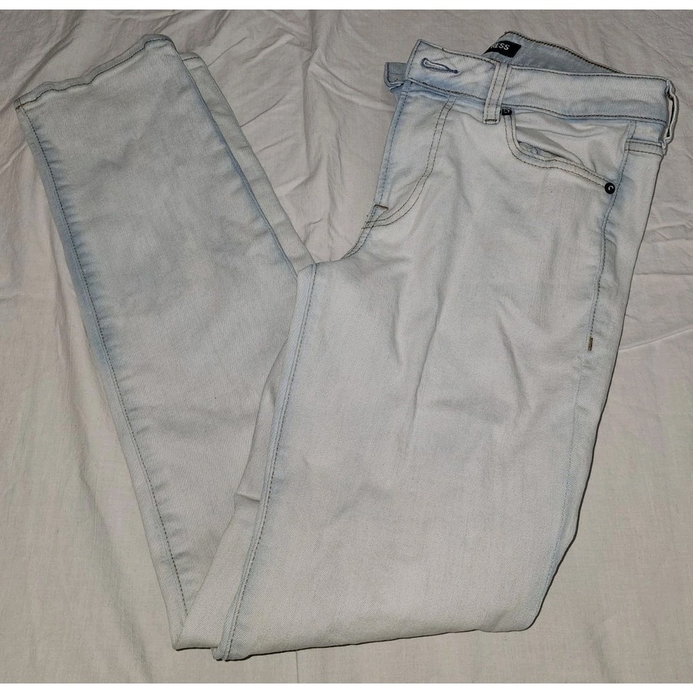 espress‎ womens hyper stretch slim jeans light wash